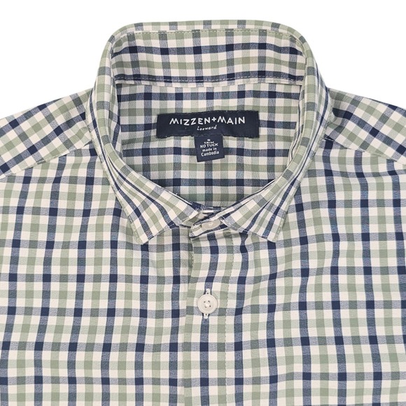 Mizzen+Main Other - Mizzen+Main Leeward Trim Fit No Tuck Shirt Mens Small Gingham 1WS-0887‎